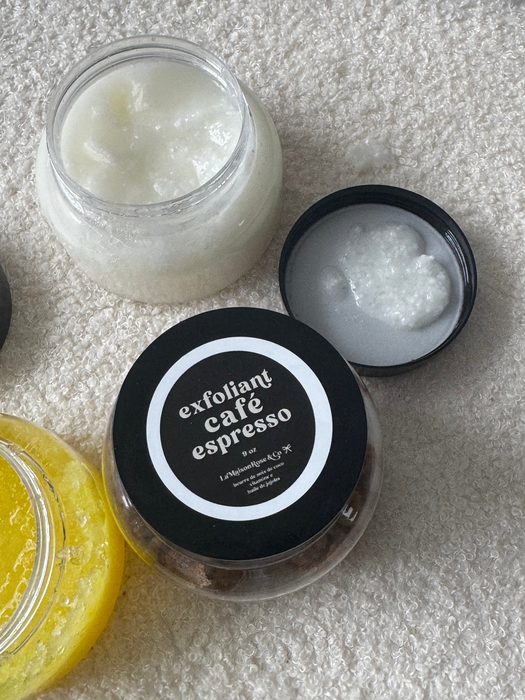 Exfoliant 9oz: Contenant  de plastique