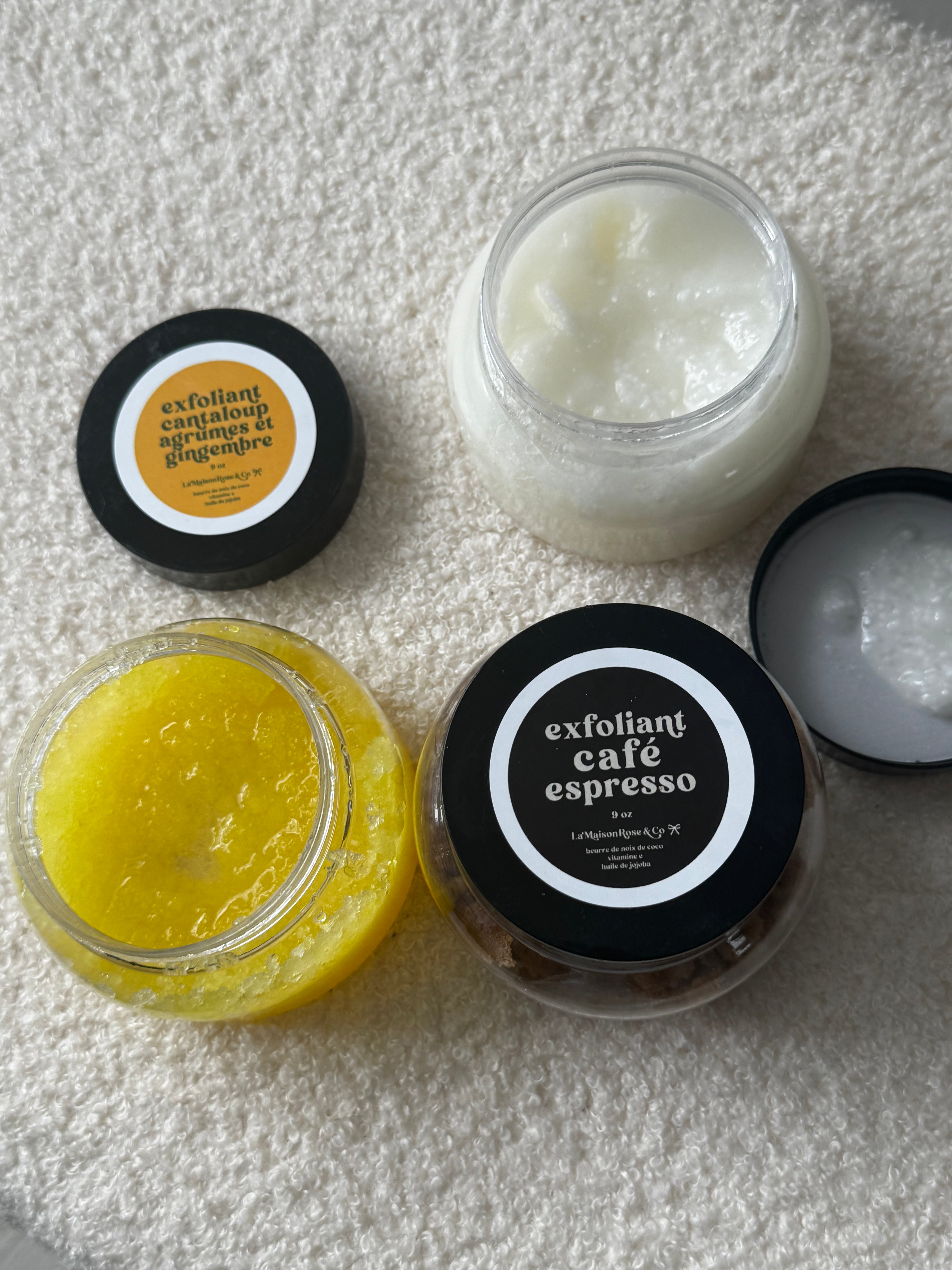 Exfoliant 9oz: Contenant  de plastique