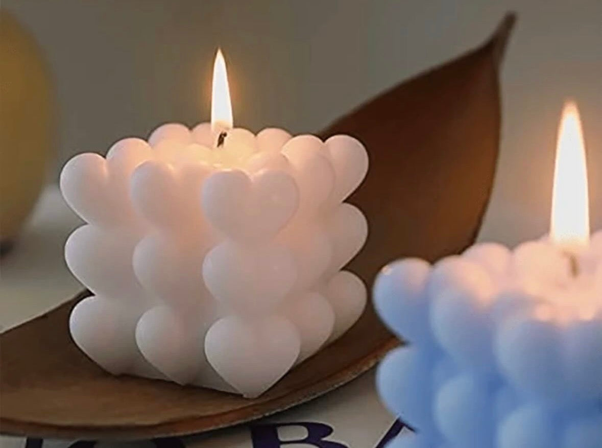 Cube bubbly motif à cœur
