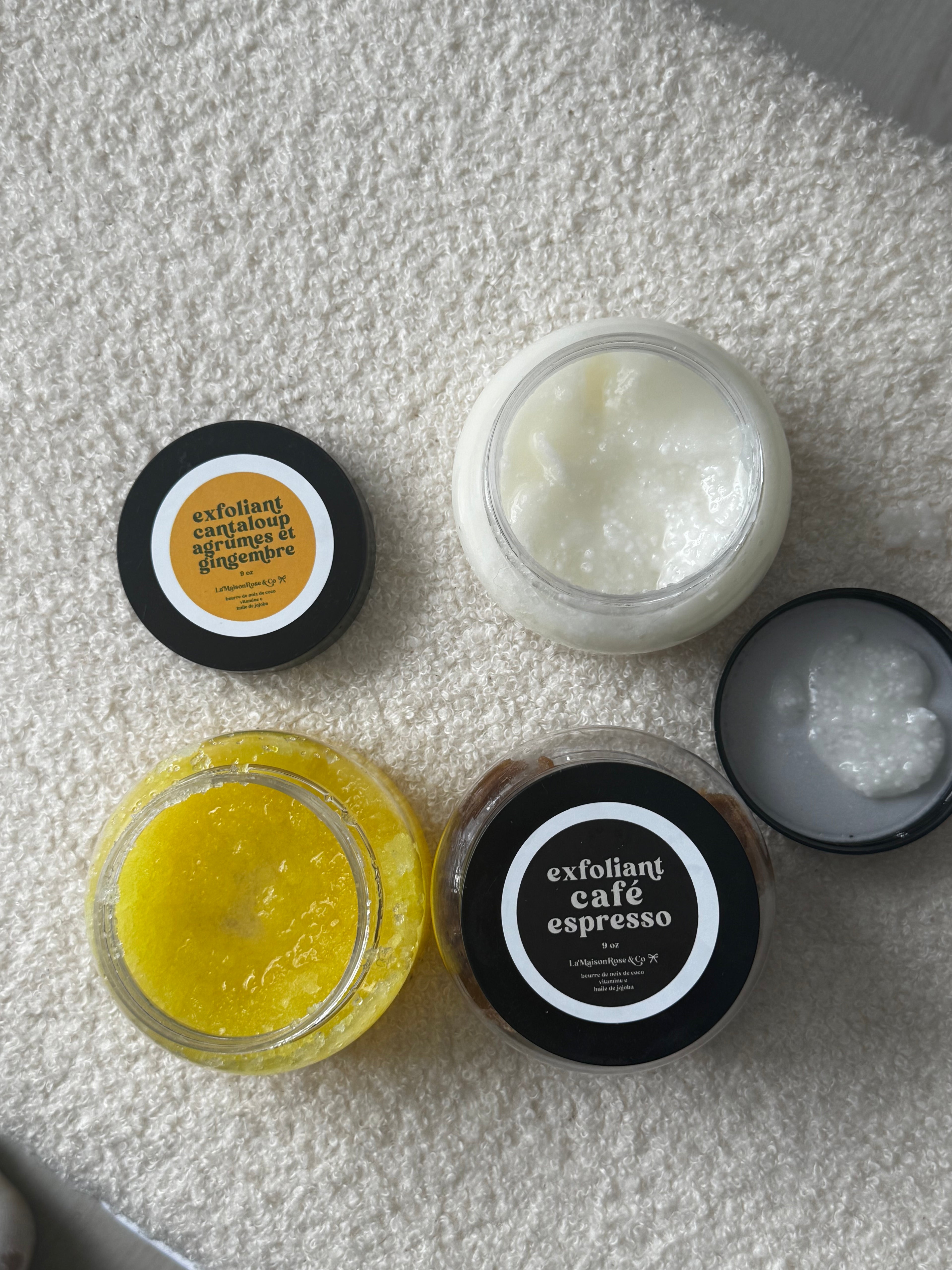 Exfoliant 9oz: Contenant  de plastique