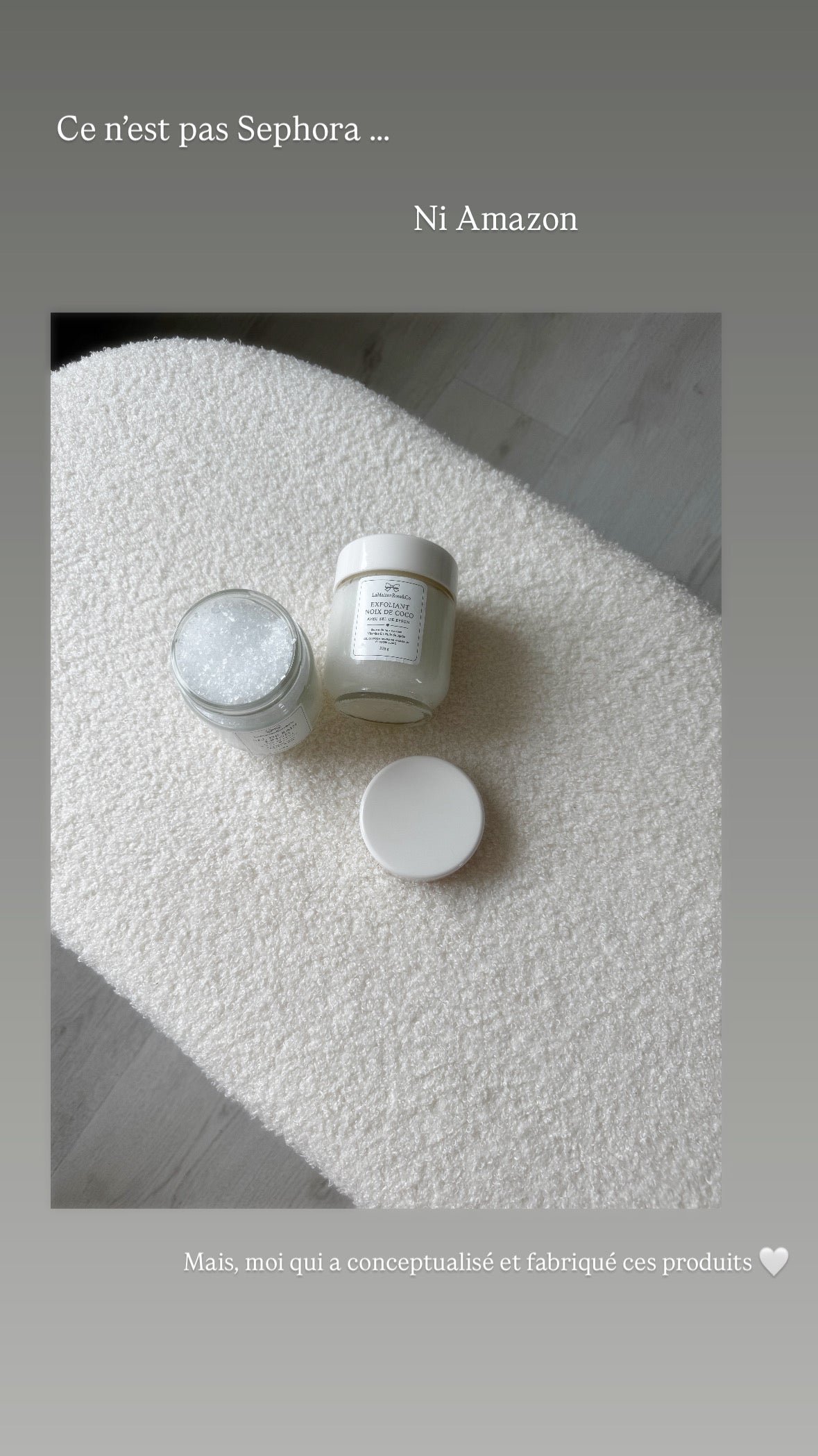 Sel naturel d’Epsom — LaMaisonRose & Co
Fait à la main • Format 450 g