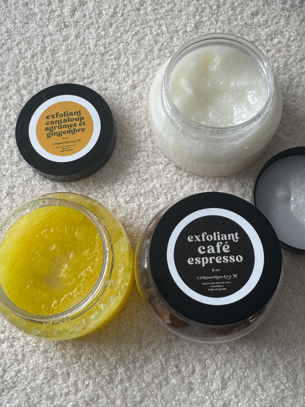 Exfoliant 9oz: Contenant  de plastique