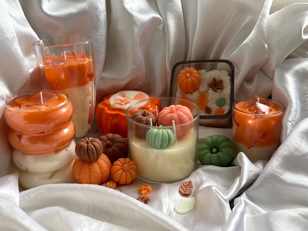 Chandelle- Trio de citrouilles