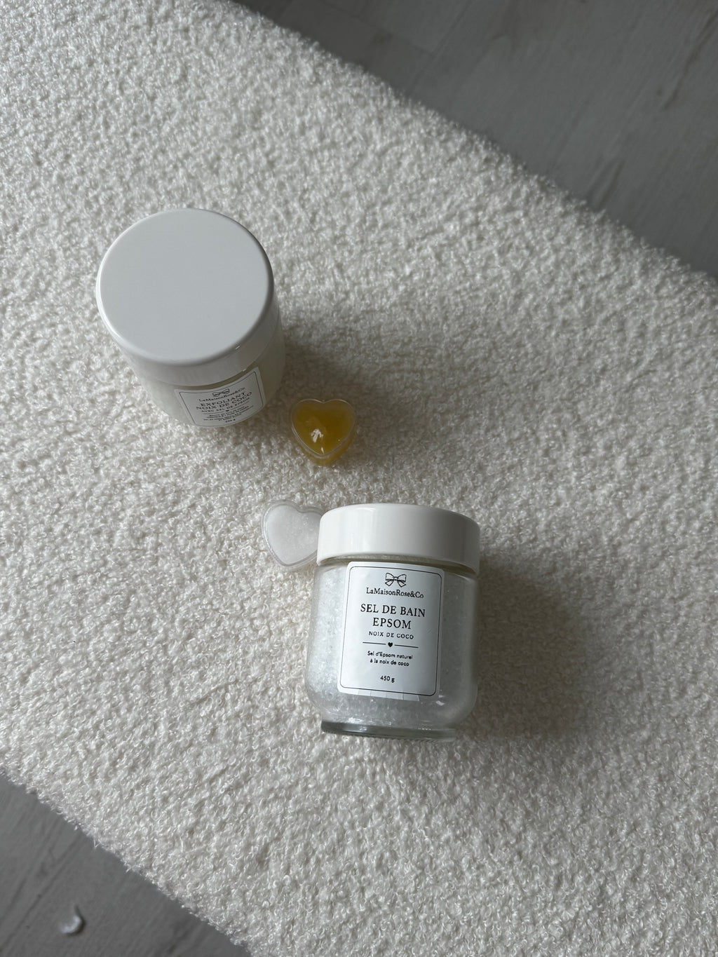 Sel naturel d’Epsom — LaMaisonRose & Co
Fait à la main • Format 450 g