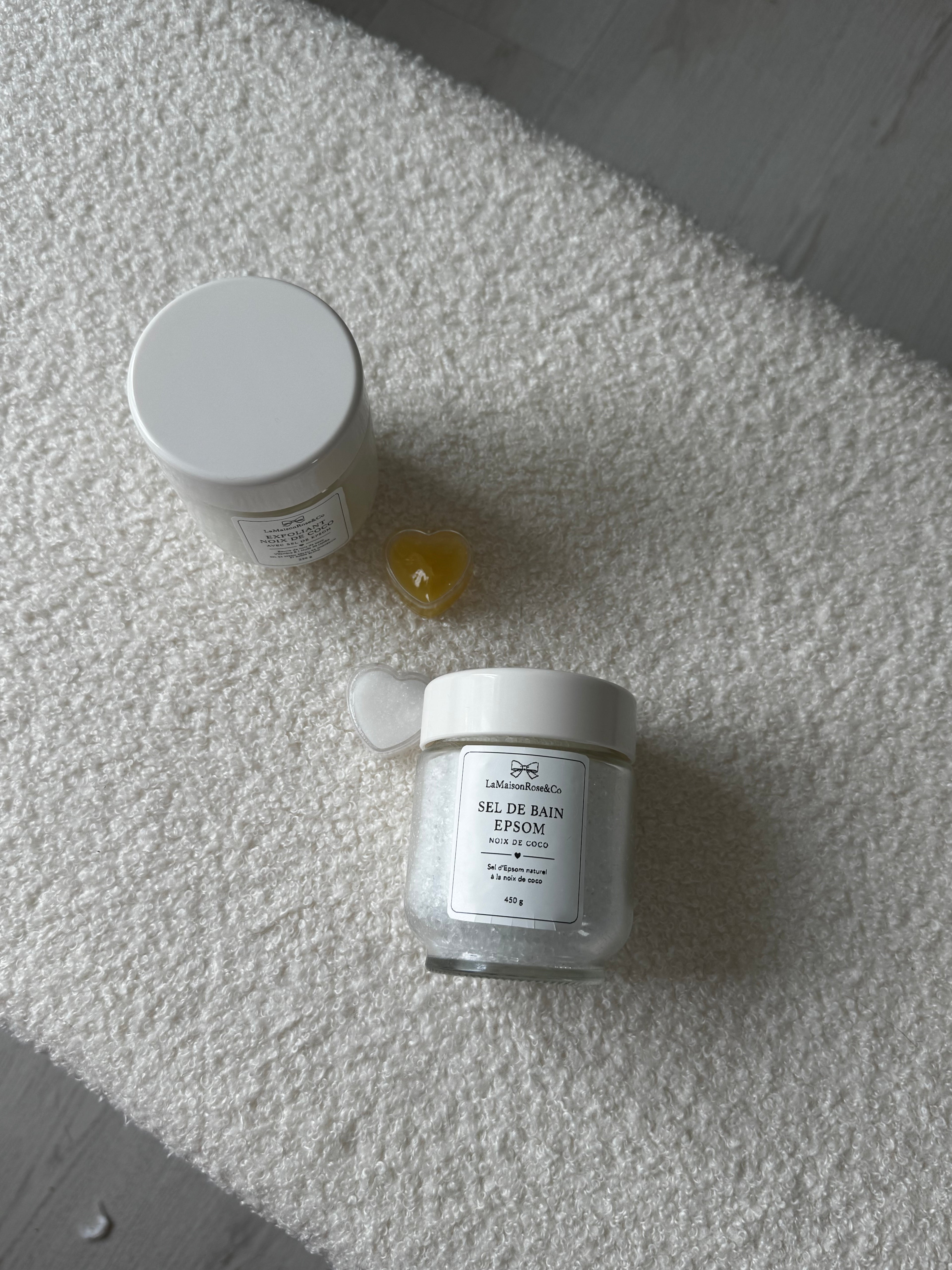 Sel naturel d’Epsom — LaMaisonRose & Co
Fait à la main • Format 450 g