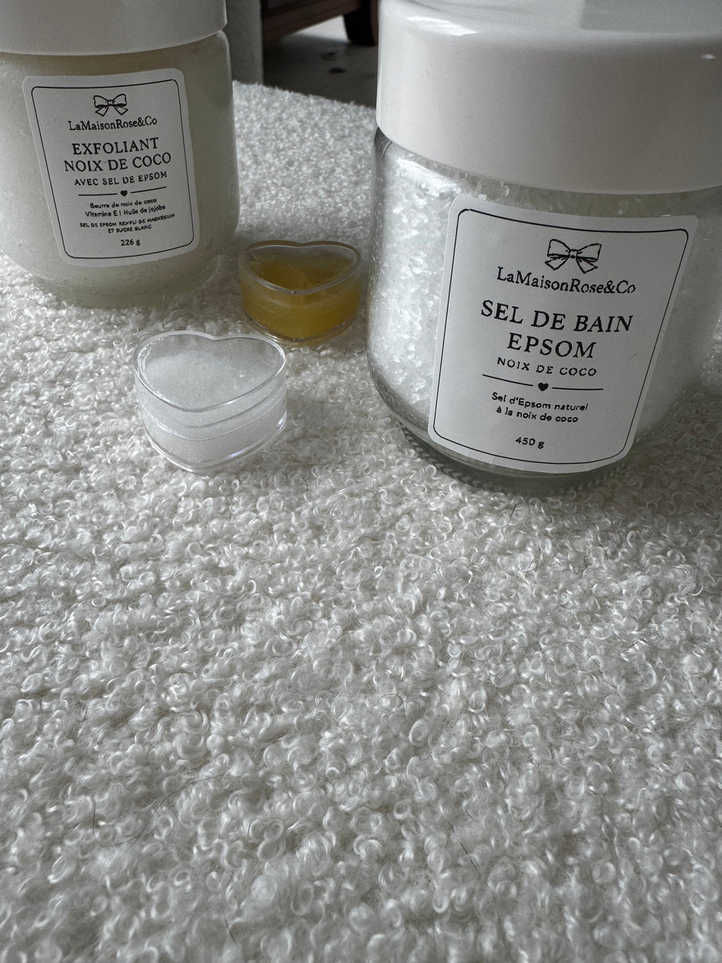 Sel naturel d’Epsom — LaMaisonRose & Co
Fait à la main • Format 450 g