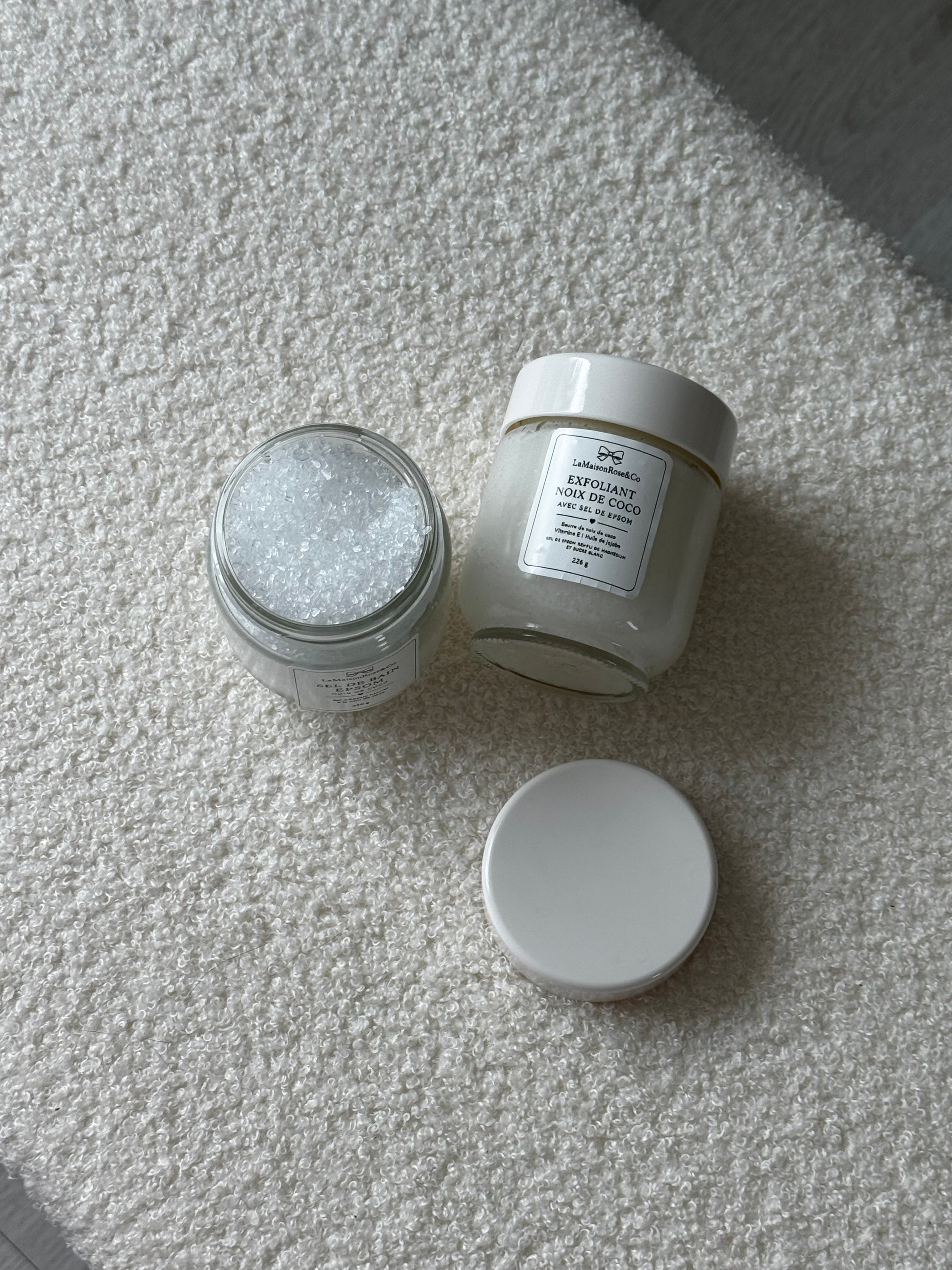 Sel naturel d’Epsom — LaMaisonRose & Co
Fait à la main • Format 450 g